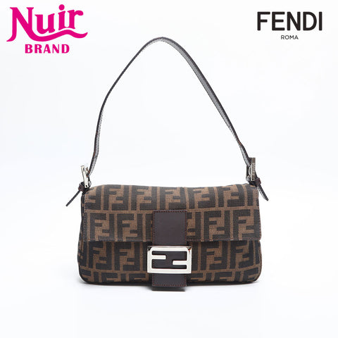FENDI Zucca mamma bucket Shoulder Bag Brown WS14836