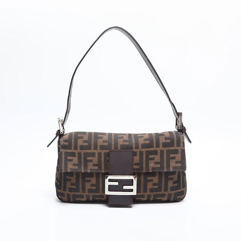 FENDI Zucca mamma bucket Shoulder Bag Brown WS14836