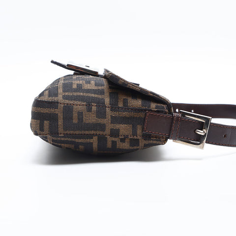 FENDI Zucca mamma bucket Shoulder Bag Brown WS14836