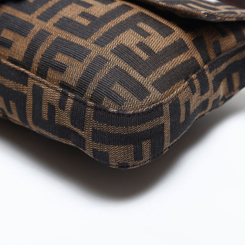 FENDI Zucca mamma bucket Shoulder Bag Brown WS14836