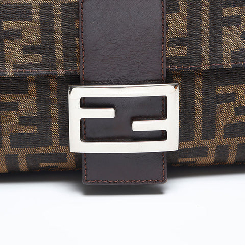 FENDI Zucca mamma bucket Shoulder Bag Brown WS14836