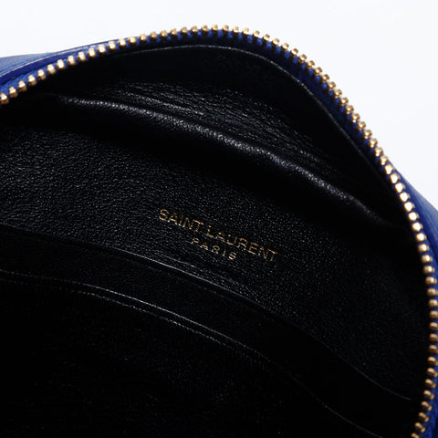 YVES SAINT LAURENT Blogger Fringe Shoulder Bag blue WS14837