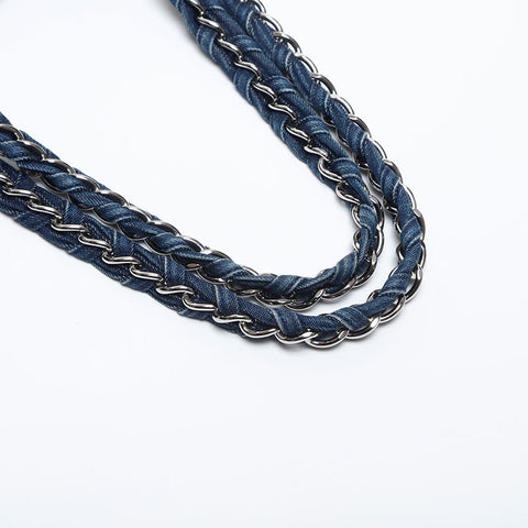 シャネル CHANEL 10番台 デニム ココマーク トートバッグ ネイビー WS14839