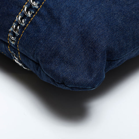 シャネル CHANEL 10番台 デニム ココマーク トートバッグ ネイビー WS14839