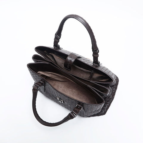 BOTTEGAVENETA INTRECCIATO Rome Medium Handbag Brown WS14852