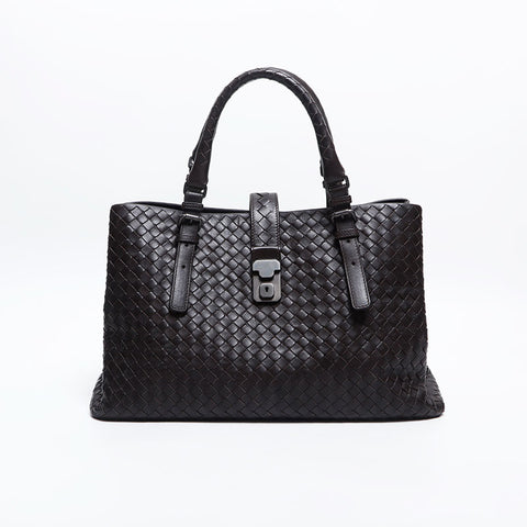 BOTTEGAVENETA INTRECCIATO Rome Medium Handbag Brown WS14852