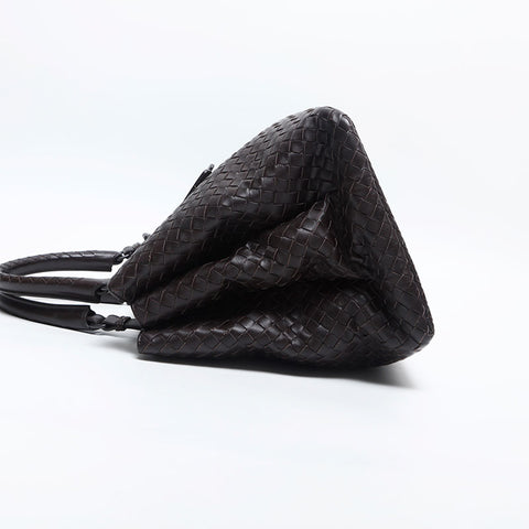 BOTTEGAVENETA INTRECCIATO Rome Medium Handbag Brown WS14852