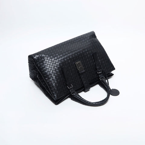 BOTTEGAVENETA INTRECCIATO Rome Medium Handbag black WS14853