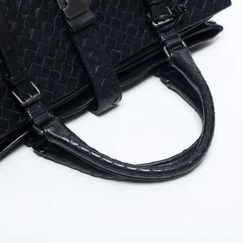 BOTTEGAVENETA INTRECCIATO Rome Medium Handbag black WS14853