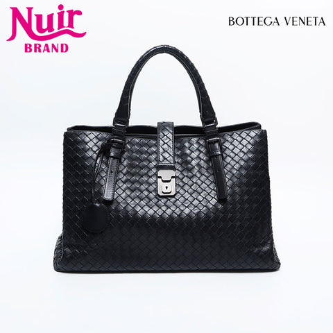 BOTTEGAVENETA INTRECCIATO Rome Medium Handbag black WS14853