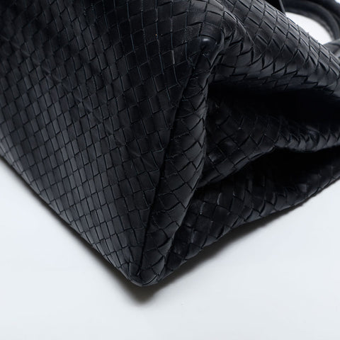 BOTTEGAVENETA INTRECCIATO Rome Medium Handbag black WS14853