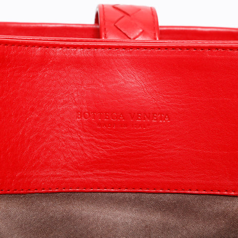 BOTTEGAVENETA INTRECCIATO Rome Medium Handbag Red WS14854