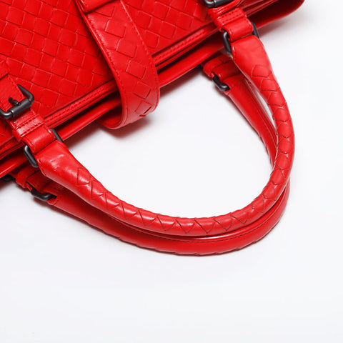 BOTTEGAVENETA INTRECCIATO Rome Medium Handbag Red WS14854