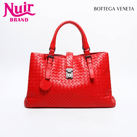 BOTTEGAVENETA INTRECCIATO Rome Medium Handbag Red WS14854