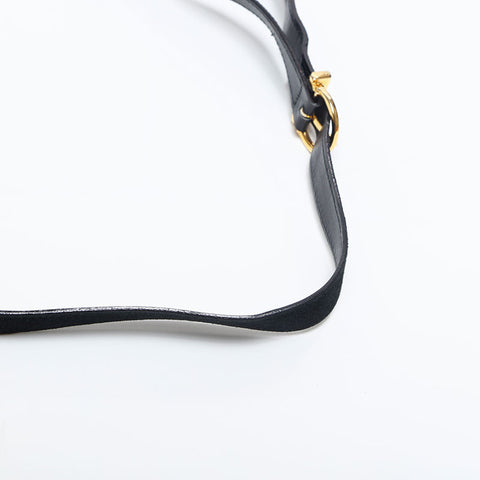 Salvatore Ferragamo suede Shoulder Bag black WS14855