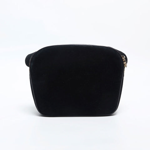 Salvatore Ferragamo suede Shoulder Bag black WS14855
