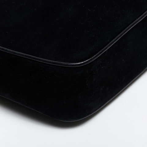Salvatore Ferragamo suede Shoulder Bag black WS14855