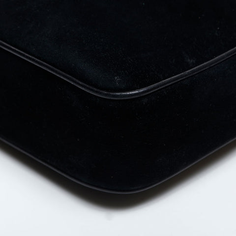Salvatore Ferragamo suede Shoulder Bag black WS14855