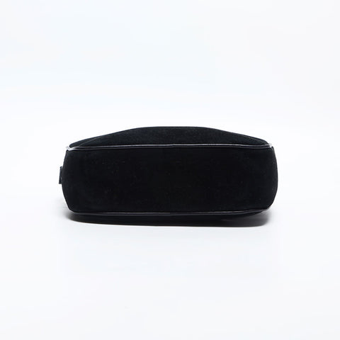 Salvatore Ferragamo suede Shoulder Bag black WS14855