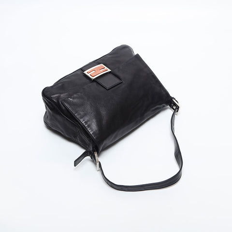 FENDI Leather Mamma Forever Shoulder Bag black WS14856