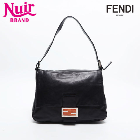 FENDI Leather Mamma Forever Shoulder Bag black WS14856