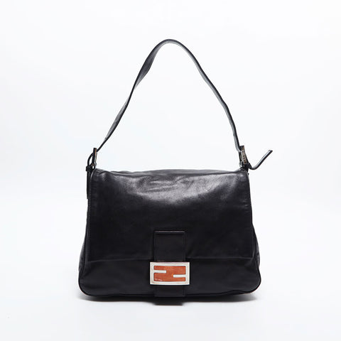 FENDI Leather Mamma Forever Shoulder Bag black WS14856