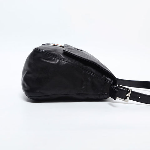 FENDI Leather Mamma Forever Shoulder Bag black WS14856