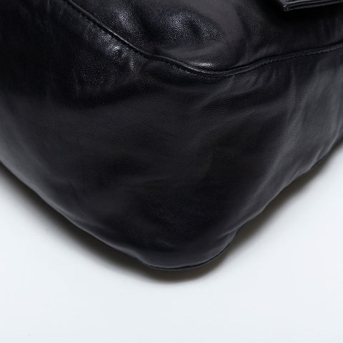 FENDI Leather Mamma Forever Shoulder Bag black WS14856