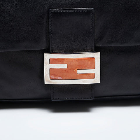FENDI Leather Mamma Forever Shoulder Bag black WS14856
