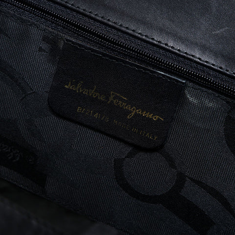 サルヴァトーレフェラガモ Salvatore Ferragamo ヴァラ レザー ハンドバッグ ブラック WS14857