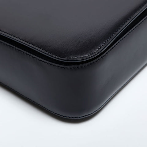 CARTIER Flap Leather Shoulder Bag black WS14858