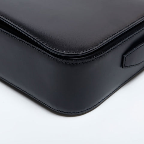 CARTIER Flap Leather Shoulder Bag black WS14858