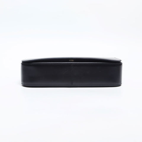 CARTIER Flap Leather Shoulder Bag black WS14858