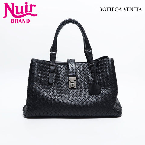 BOTTEGAVENETA INTRECCIATO Rome Medium Handbag black WS14860