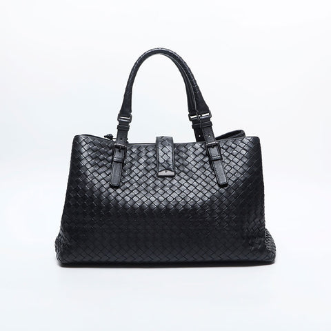 BOTTEGAVENETA INTRECCIATO Rome Medium Handbag black WS14860