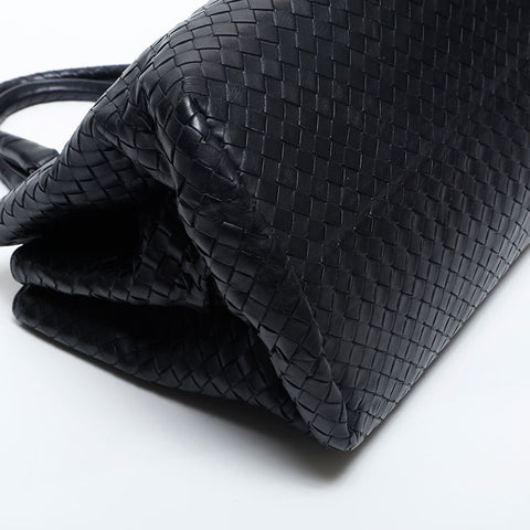 BOTTEGAVENETA INTRECCIATO Rome Medium Handbag black WS14860