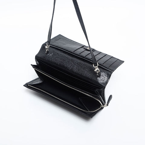 BALENCIAGA Giant Purse Leather Handbag black WS14862
