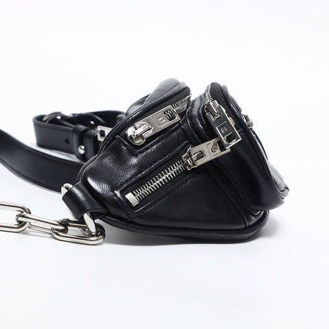 レザー Attica ミニ ショルダーバッグ ブラック WS14863