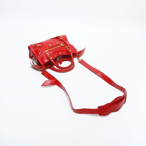 バレンシアガ BALENCIAGA ジャイアント ミニ シティ 2way ショルダーバッグ レッド WS14864