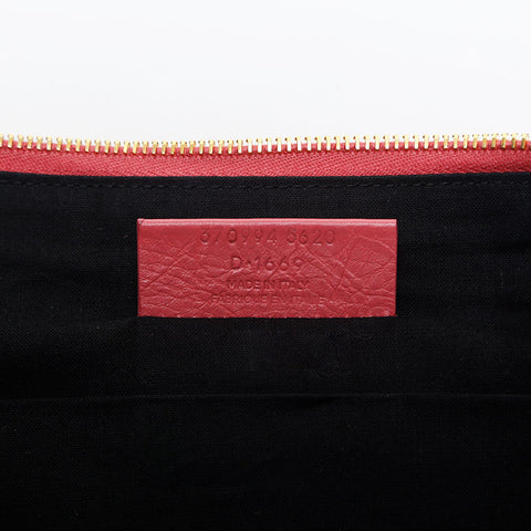 BALENCIAGA Leather Giant Envelope Clutch bag pink WS14865