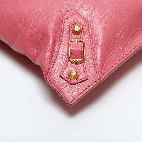BALENCIAGA Leather Giant Envelope Clutch bag pink WS14865