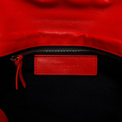 BALENCIAGA Leather Giant Envelope Clutch bag Orange WS14866