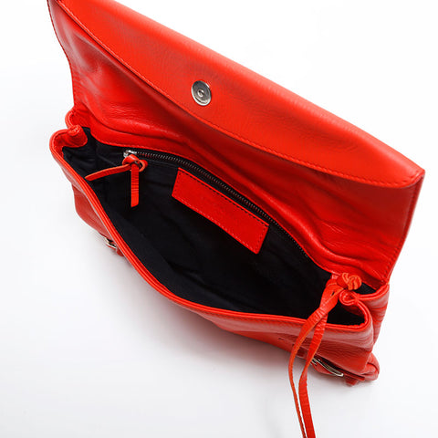 BALENCIAGA Leather Giant Envelope Clutch bag Orange WS14866