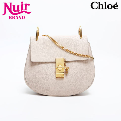 Chloe Drew Leather Shoulder Bag beige WS14867