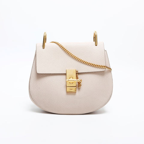 Chloe Drew Leather Shoulder Bag beige WS14867