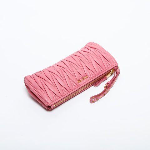Miu Miu Materasse leather Shoulder Bag pink WS14868