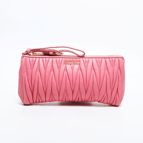 Miu Miu Materasse leather Shoulder Bag pink WS14868