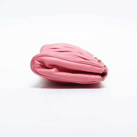 Miu Miu Materasse Leder Umhängetasche rosa WS14868