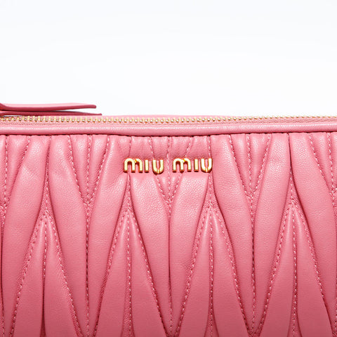 Miu Miu Materasse leather Shoulder Bag pink WS14868
