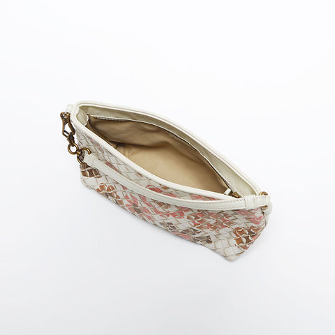 BOTTEGAVENETA INTRECCIATO Flower Shoulder Bag white WS14870